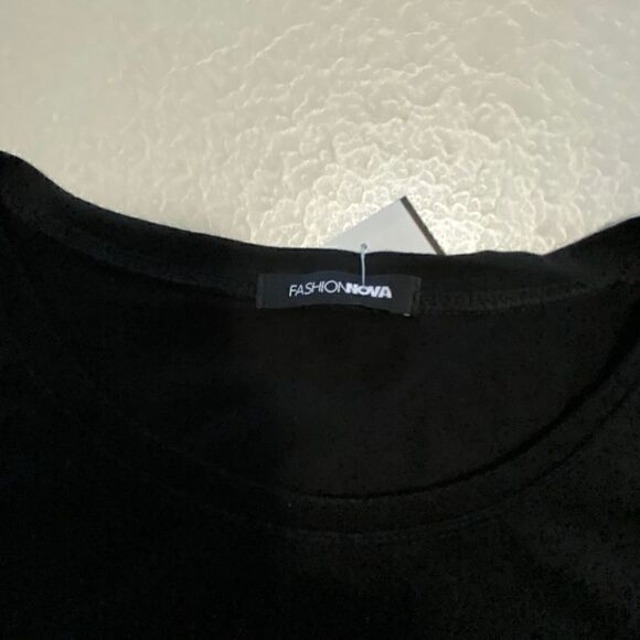 Fashion Nova kiss love tunic dress with tulle black - Picture 14 of 15